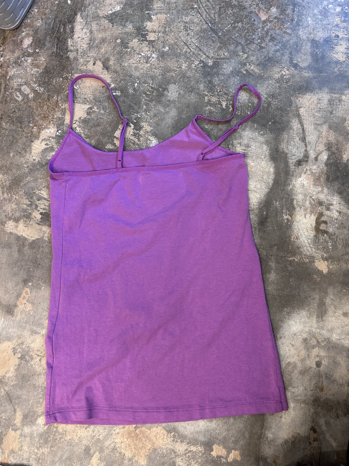 magenta striped cross tank