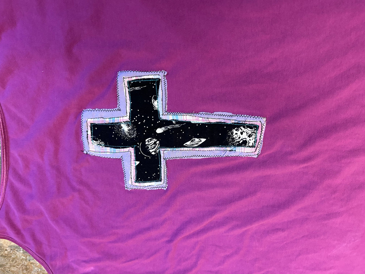 purple galaxy cross tank