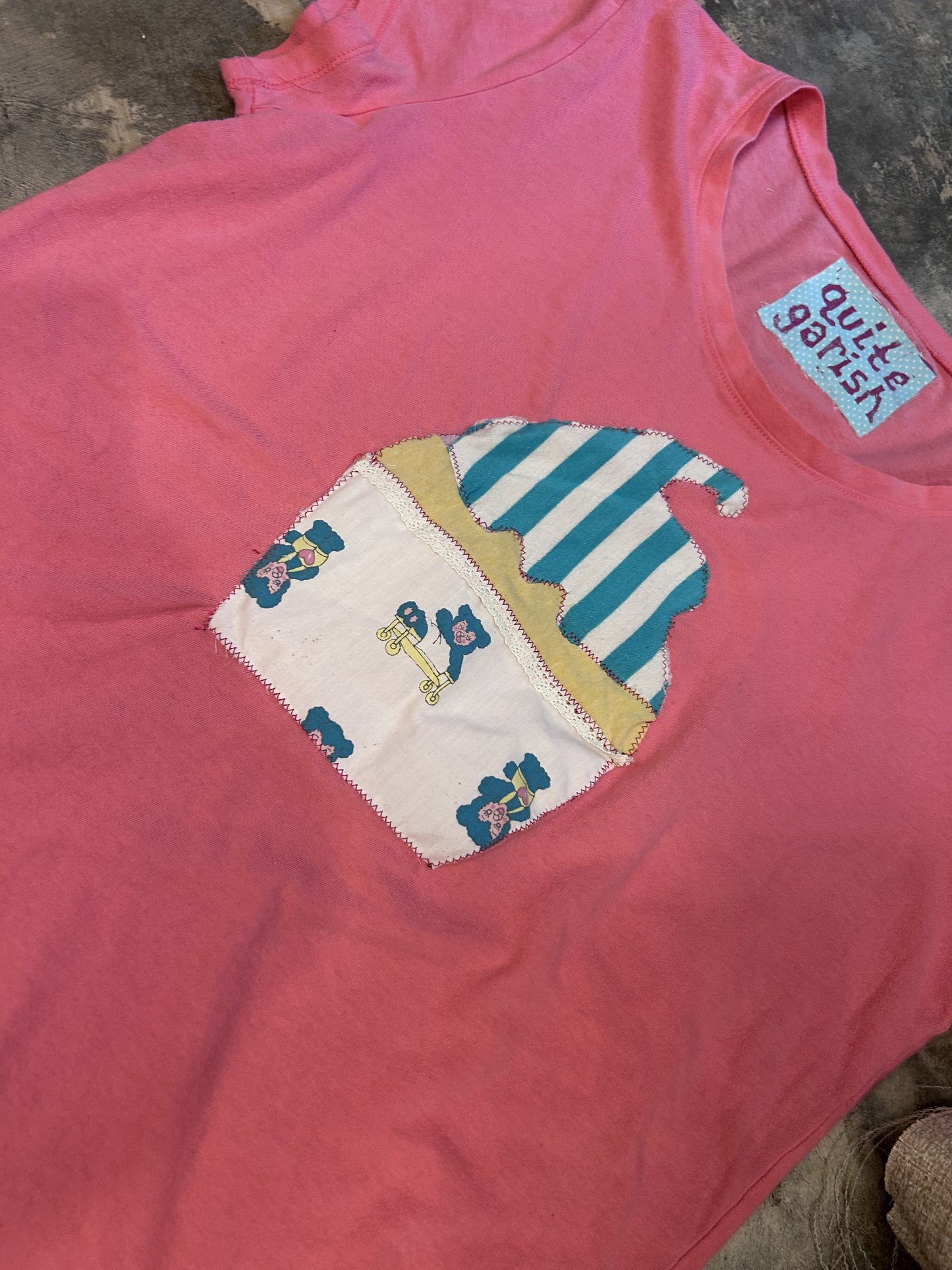 pink striped cupcake tee