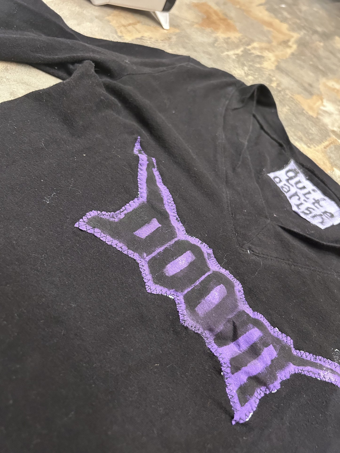 DOOM logo screenprint patch tee