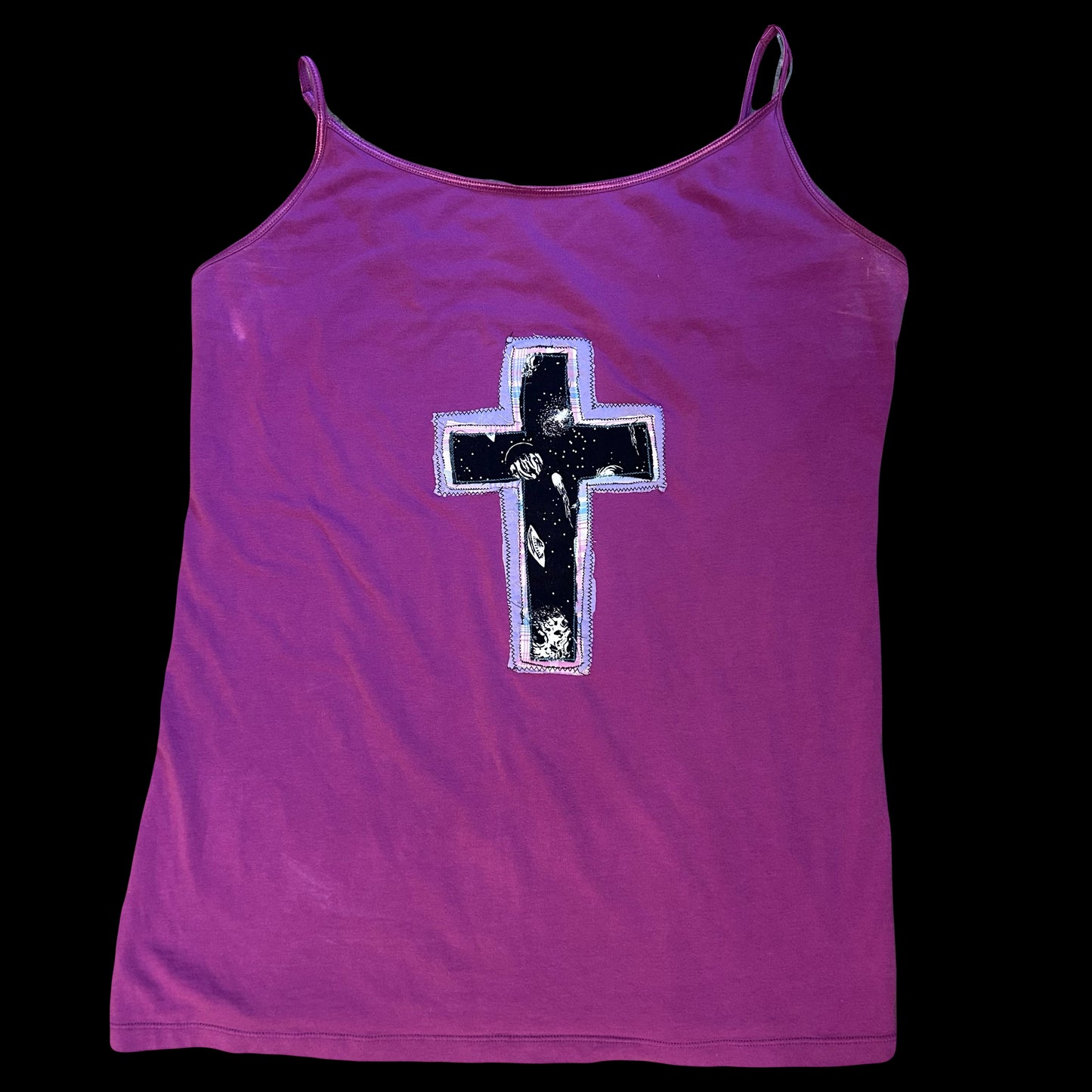 purple galaxy cross tank