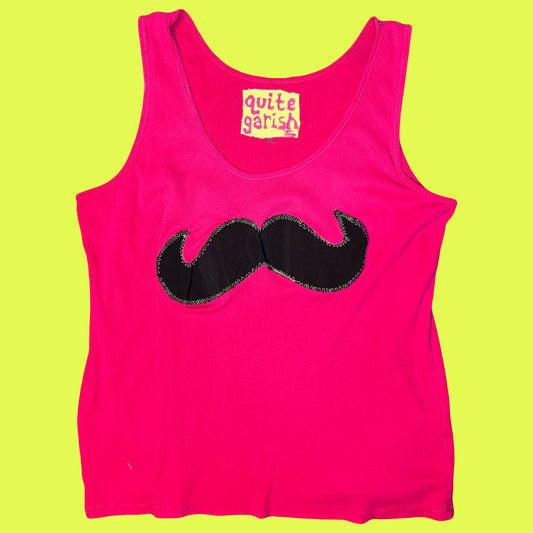 big stache ribbed tank (pink)