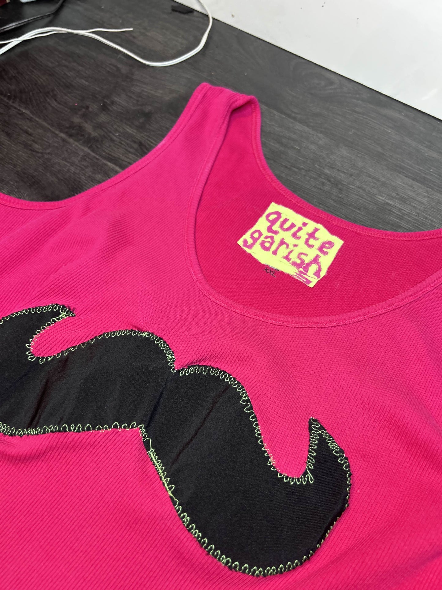 big stache ribbed tank (pink)