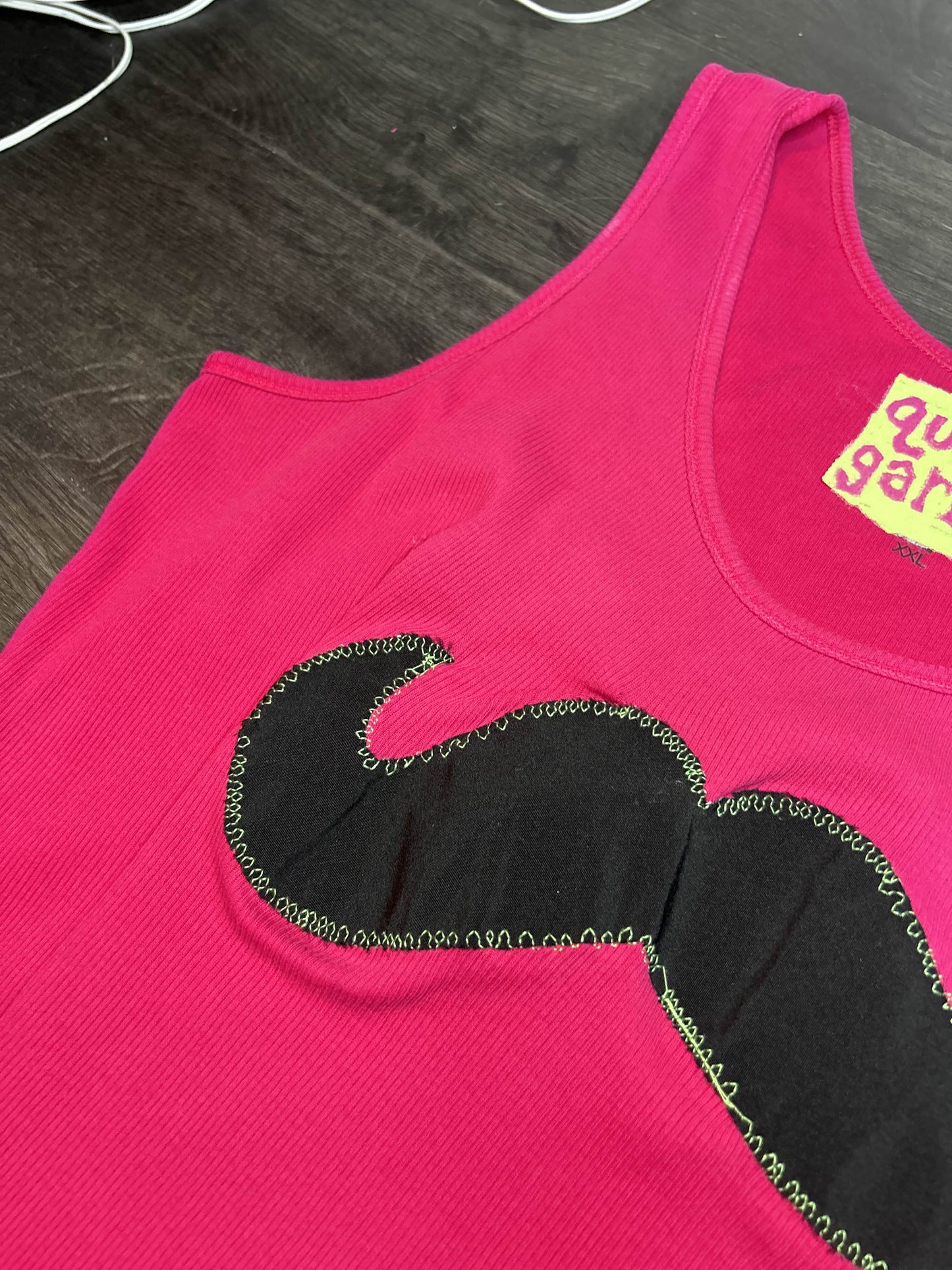 big stache ribbed tank (pink)