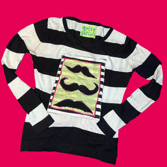 stache trio striped sweater