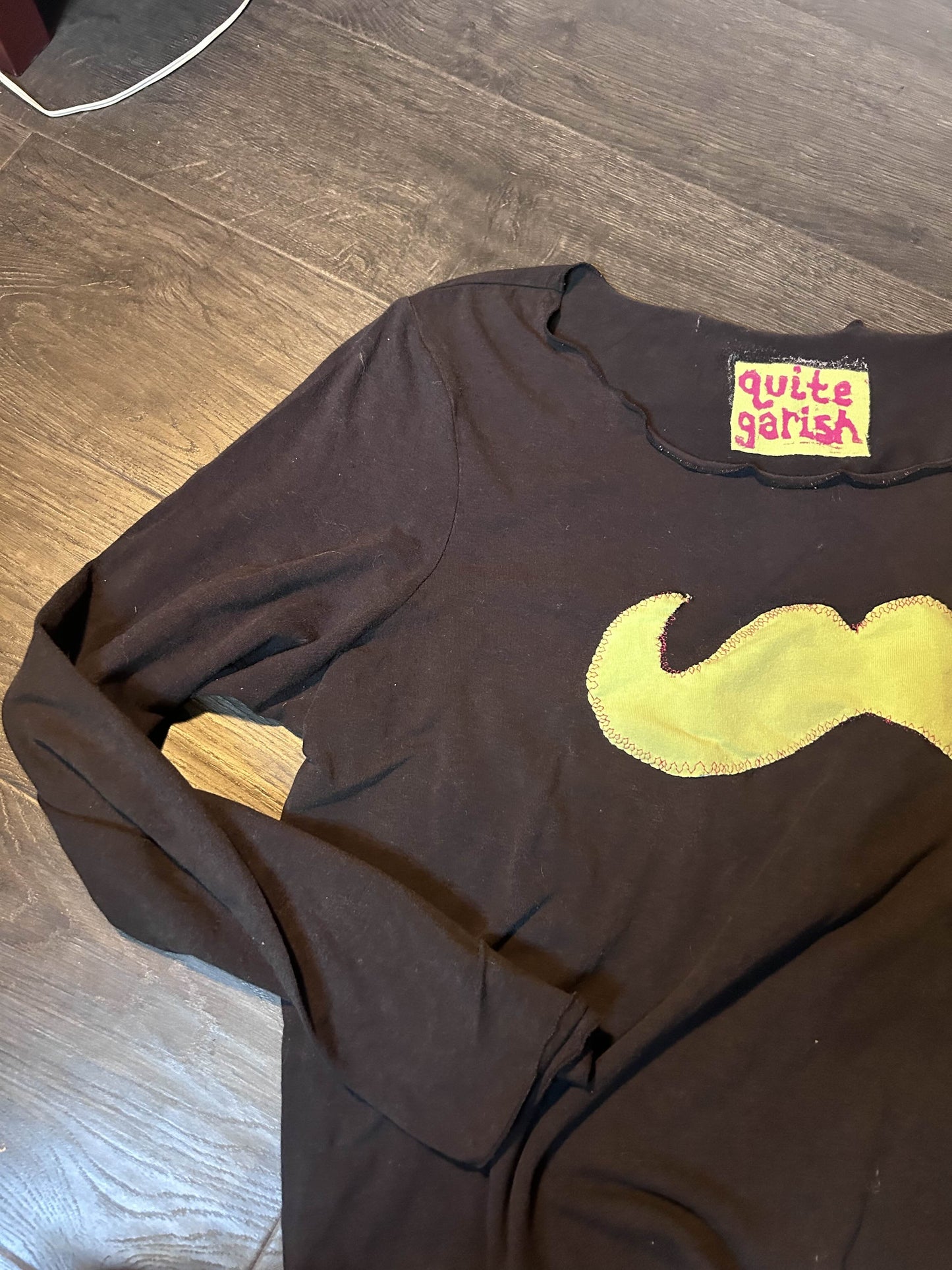 big stache longsleeve (black)