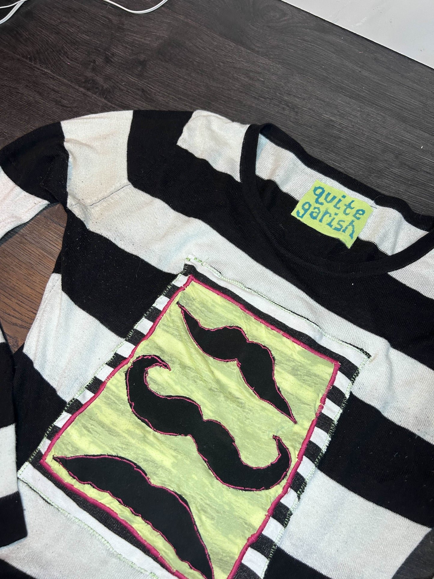 stache trio striped sweater