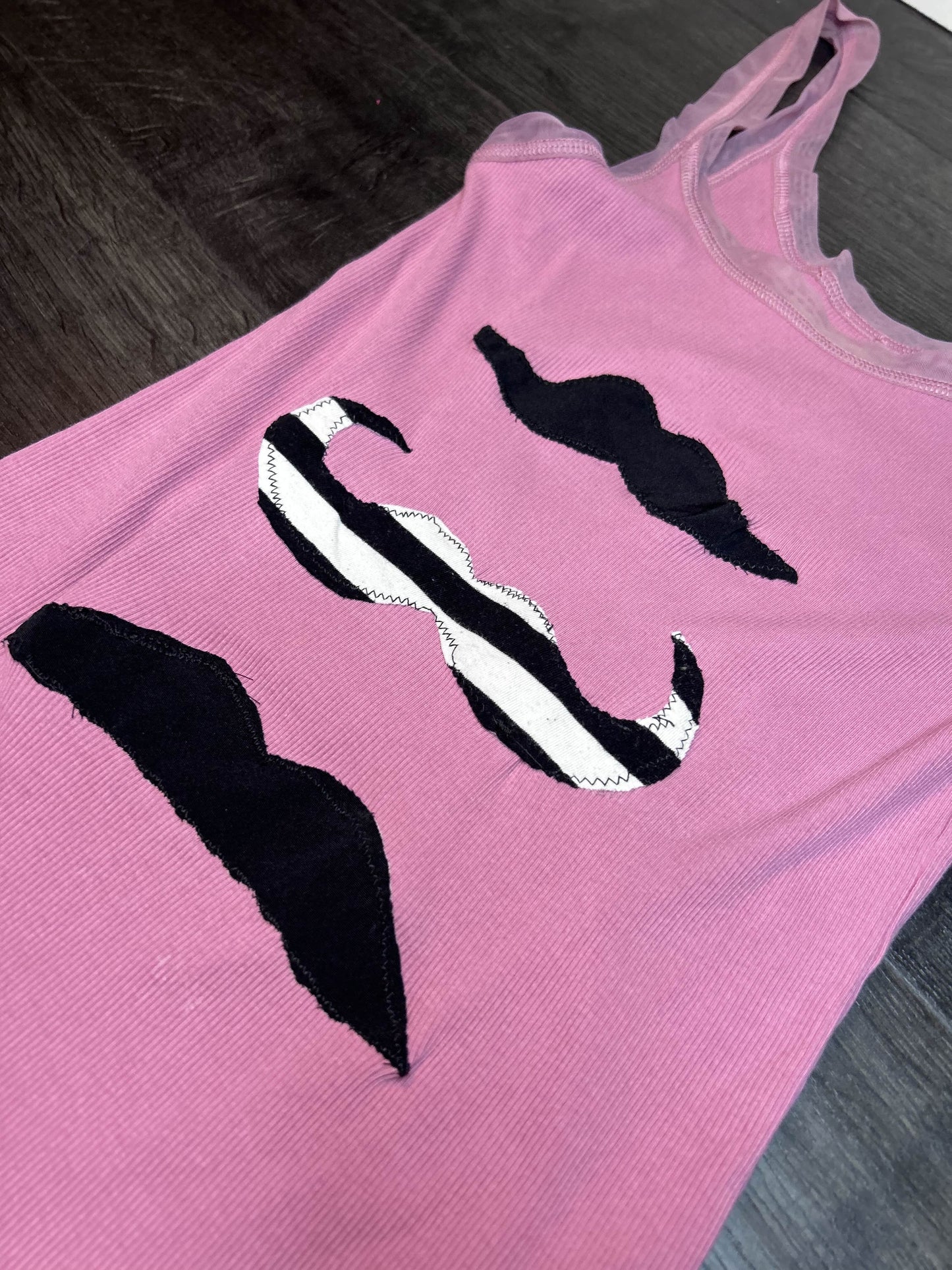 stache trio ribbed tank (light pink)