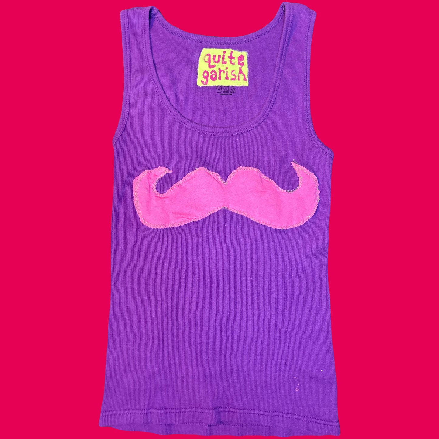 big stache ribbed tank (purple)