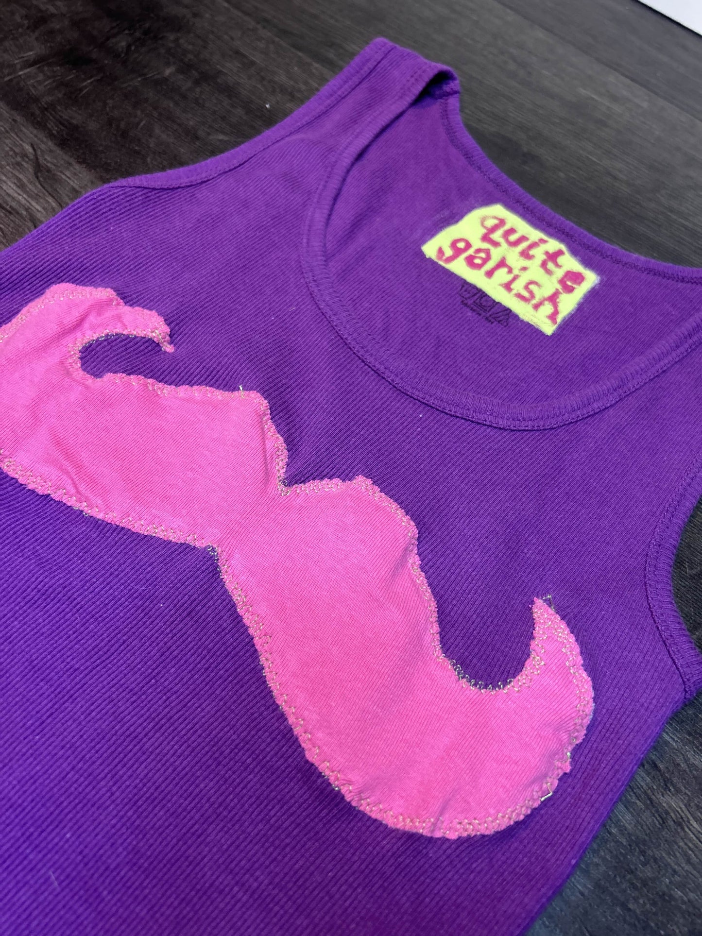 big stache ribbed tank (purple)