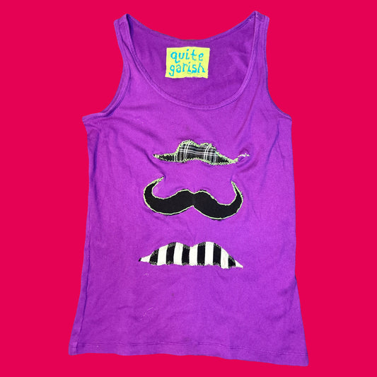 stache trio ribbed tank (purple)