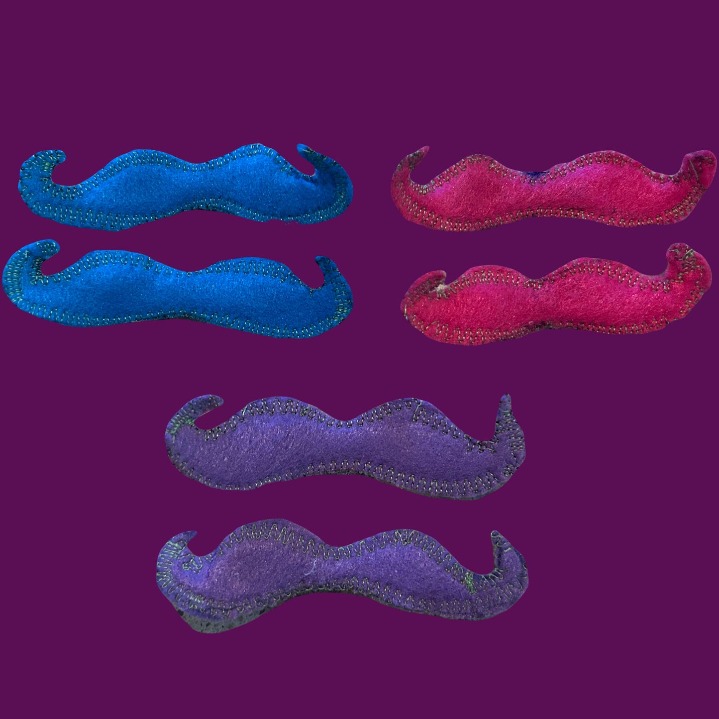 mustache hairclip (set of two)