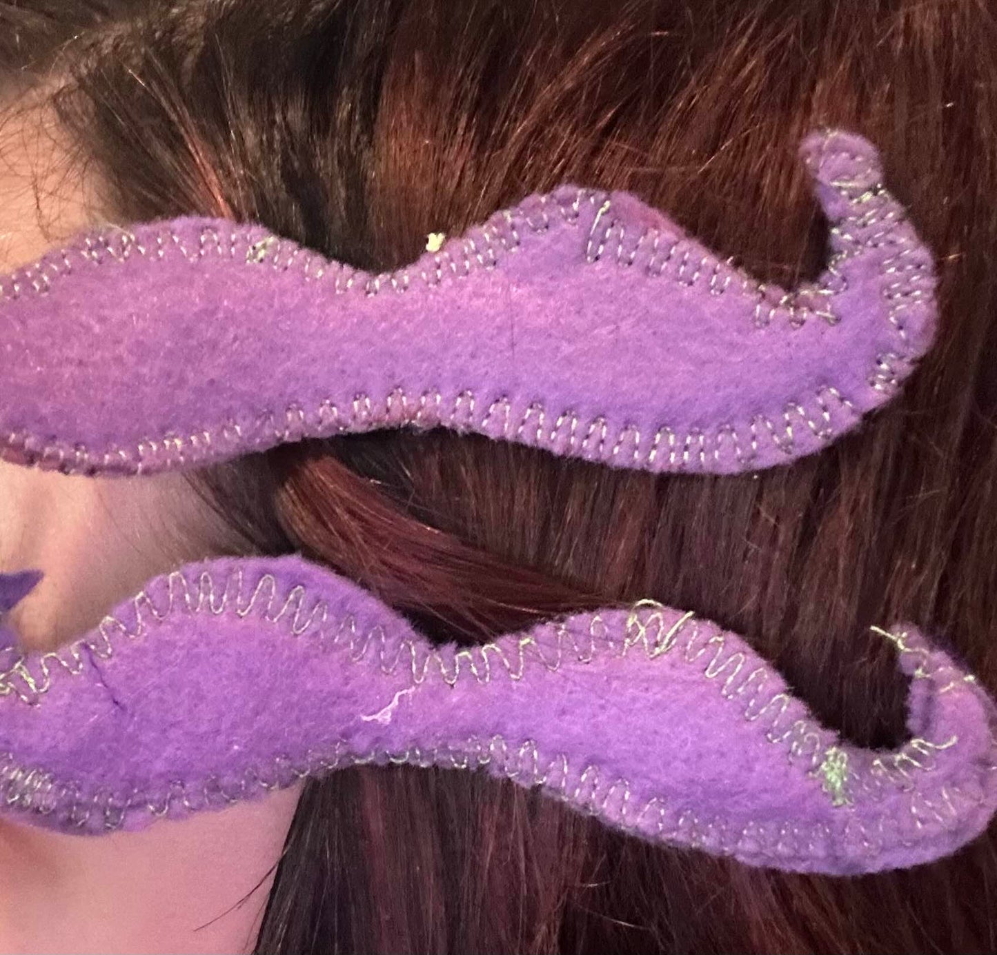 mustache hairclip (set of two)