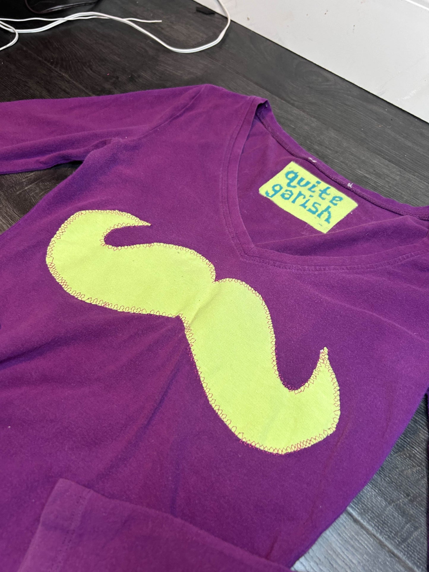 big stache longsleeve (purple)